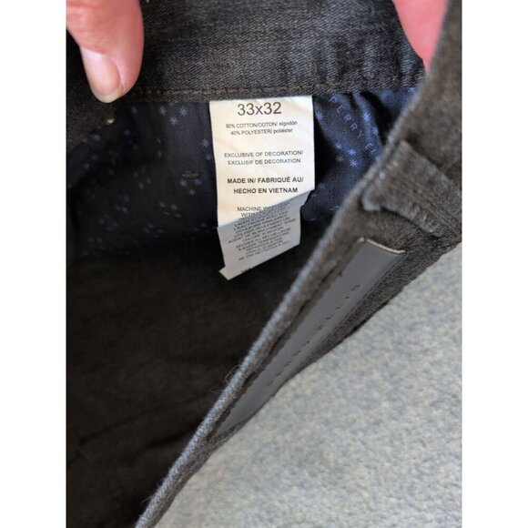 Perry Ellis Denim Mens Pants Size 33x32 Black Cotton 10" Rise Straight Leg EUC - Picture 3 of 5